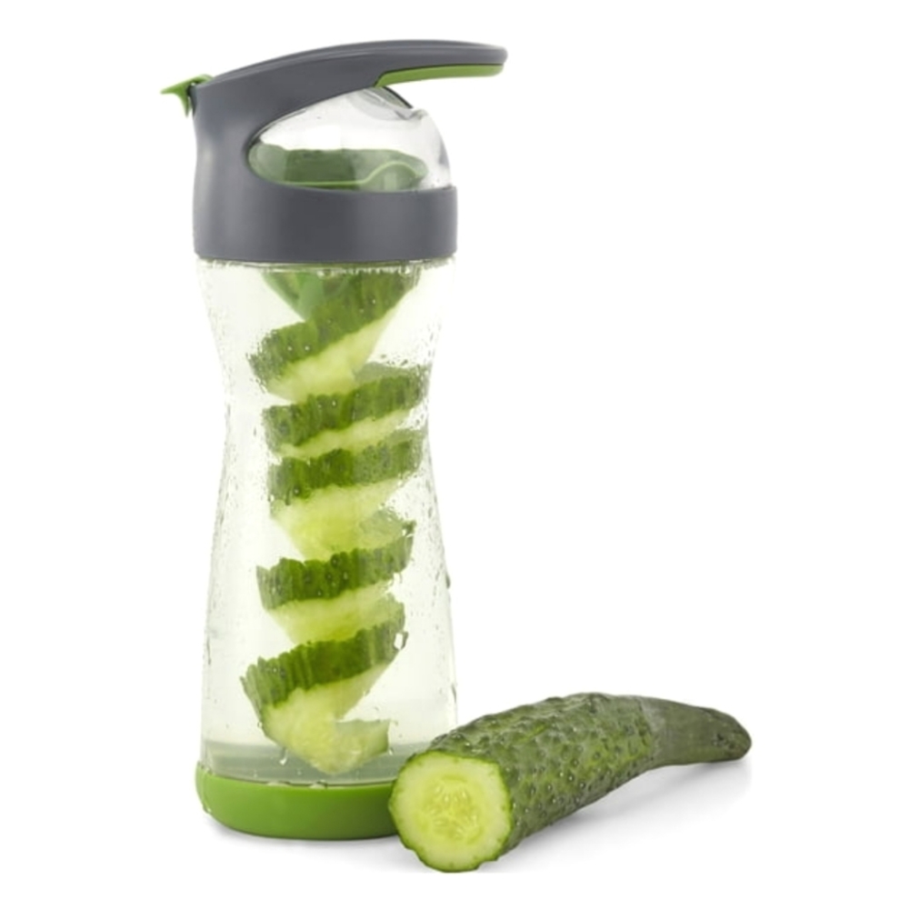 Full Circle cucumber water infuser 20 oz glass bottle